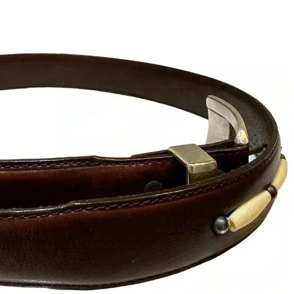 Onyx by Brighton Size 34 Brown leather with braided and beaded detail - Picture 9 of 11